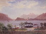 Albert Bierstadt Italian Lake Scene oil painting on canvas